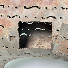 Load image into Gallery viewer, Vtg Scrap Yard Art Metal Cat Lantern Garden Candle Decor Outdoor 17x21