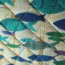 Load image into Gallery viewer, Paul Brent Sun N Sand Tote Handbag Large Blue Green Fish School Crossbody Adjust