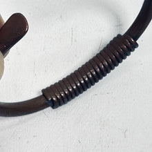 Load image into Gallery viewer, Vintage Copper Cuff Bracelet Large 2.5 i Metal Wrap Detail Adjustable
