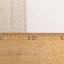 Load image into Gallery viewer, Jute Burlap Tote Bag Small Ivory Covered Handles Laminated LIning 12X10