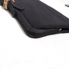 Load image into Gallery viewer, Vtg Evening Clutch Handbag Women S Black Gold Tone Latch Bow Purse Satchel Bag