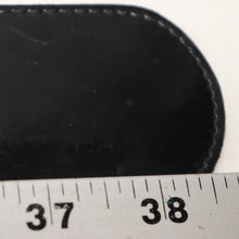 Load image into Gallery viewer, Vtg Astor Waist Belts M Black Faux Patent Leather Covered Buckle Wide