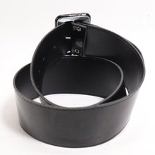 Load image into Gallery viewer, Vtg Astor Waist Belts M Black Faux Patent Leather Covered Buckle Wide