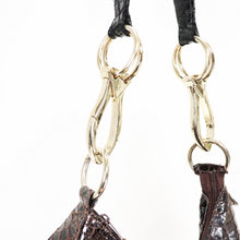 Load image into Gallery viewer, Leather Croc Embossed Hobo Handbag Women Brown Oxblood Purse Shoulder Bag