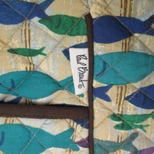 Load image into Gallery viewer, Paul Brent Sun N Sand Tote Handbag Large Blue Green Fish School Crossbody Adjust