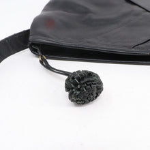 Load image into Gallery viewer, Vtg Sharif Handbag M Black Leather Square Bead Lined Retro Purse Shoulder Bag