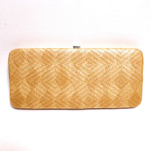 Load image into Gallery viewer, Rolfs Clutch Wallet Women Natural Straw Weave Hinged Hard Case Cards Cash Coin
