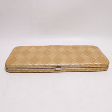 Load image into Gallery viewer, Rolfs Clutch Wallet Women Natural Straw Weave Hinged Hard Case Cards Cash Coin

