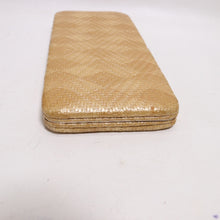 Load image into Gallery viewer, Rolfs Clutch Wallet Women Natural Straw Weave Hinged Hard Case Cards Cash Coin

