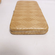 Load image into Gallery viewer, Rolfs Clutch Wallet Women Natural Straw Weave Hinged Hard Case Cards Cash Coin
