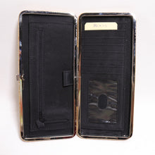 Load image into Gallery viewer, Rolfs Clutch Wallet Women Natural Straw Weave Hinged Hard Case Cards Cash Coin
