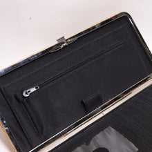 Load image into Gallery viewer, Rolfs Clutch Wallet Women Natural Straw Weave Hinged Hard Case Cards Cash Coin

