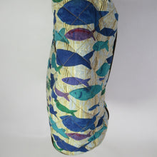 Load image into Gallery viewer, Paul Brent Sun N Sand Tote Handbag Large Blue Green Fish School Crossbody Adjust
