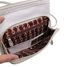 Load image into Gallery viewer, Tignanello Crossbody Handbag Women S Brown Pebble Leather Organizer Purse Bag
