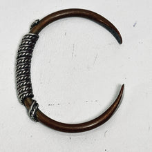 Load image into Gallery viewer, Vtg Copper Cuff  Bracelet Brass Wrap Wire Adjust 2.5 in Signed Native American
