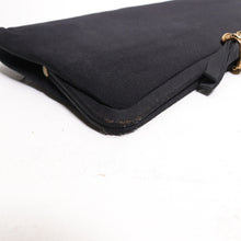 Load image into Gallery viewer, Vtg Evening Clutch Handbag Women S Black Gold Tone Latch Bow Purse Satchel Bag
