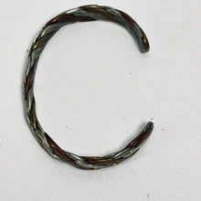 Load image into Gallery viewer, Vtg Copper Sterling Braided Cuff Bracelet Handcrafted Signed D 3 Adjust 2.5 in
