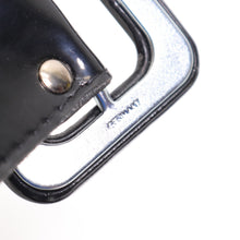 Load image into Gallery viewer, Vtg Astor Waist Belts M Black Faux Patent Leather Covered Buckle Wide
