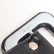 Load image into Gallery viewer, Vtg Astor Waist Belts M Black Faux Patent Leather Covered Buckle Wide
