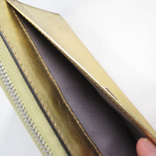 Load image into Gallery viewer, Lodis Wallet Women Small Gold Leather Zip Around Bifold Clutch ID Cards Coin
