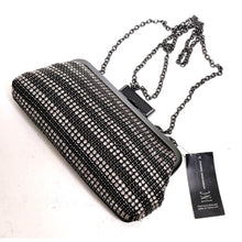 Load image into Gallery viewer, Inc Rhinestone Crossbody Handbag S Silver Black Blink Evening Purse Clutch Bag
