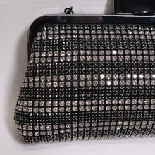 Load image into Gallery viewer, Inc Rhinestone Crossbody Handbag S Silver Black Blink Evening Purse Clutch Bag
