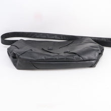 Load image into Gallery viewer, Vtg Sharif Handbag M Black Leather Square Bead Lined Retro Purse Shoulder Bag
