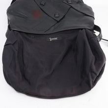 Load image into Gallery viewer, Vtg Sharif Handbag M Black Leather Square Bead Lined Retro Purse Shoulder Bag
