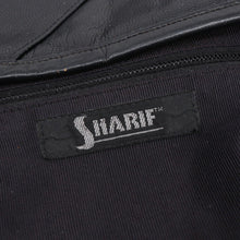 Load image into Gallery viewer, Vtg Sharif Handbag M Black Leather Square Bead Lined Retro Purse Shoulder Bag
